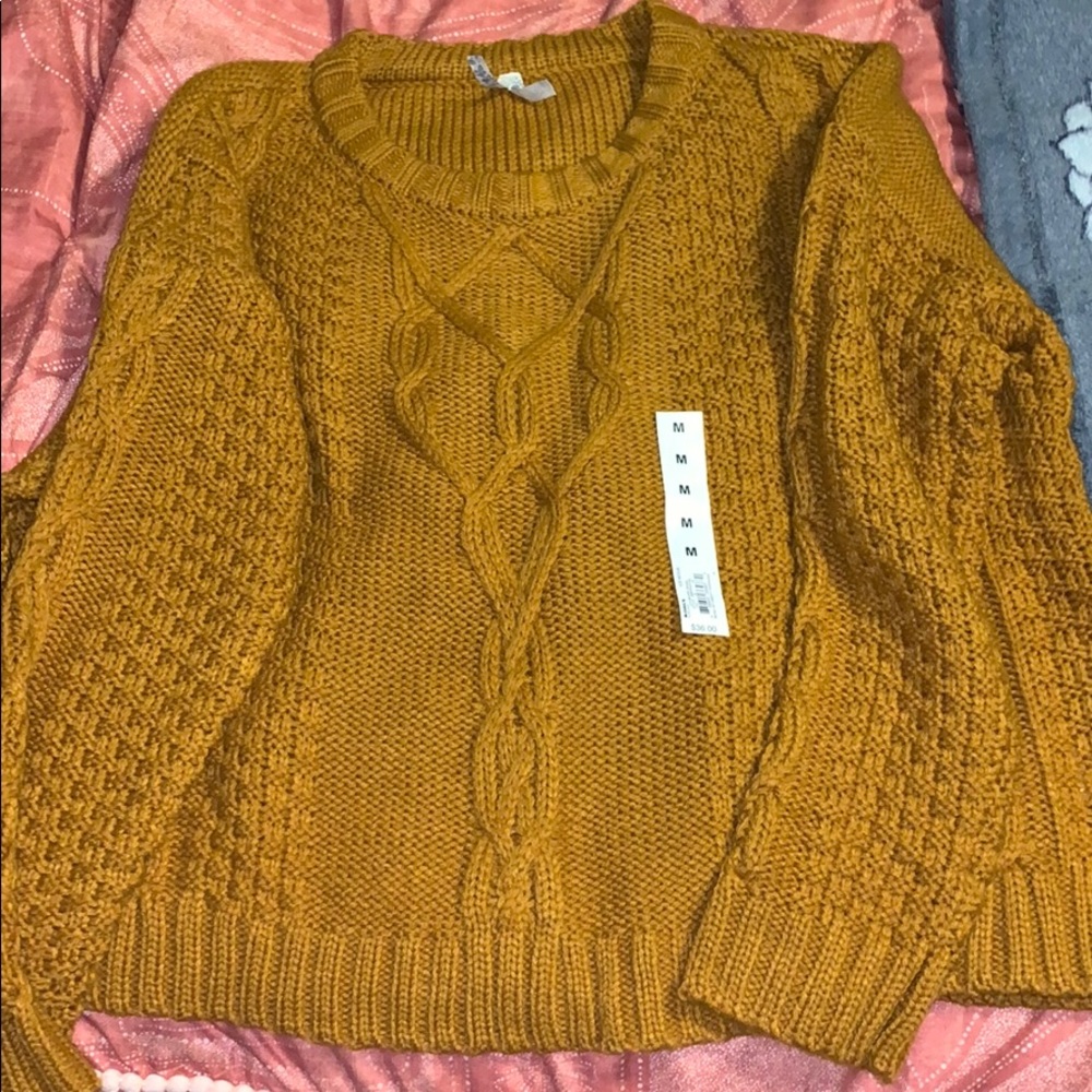 NEW WITH TAGS- yellow sweater